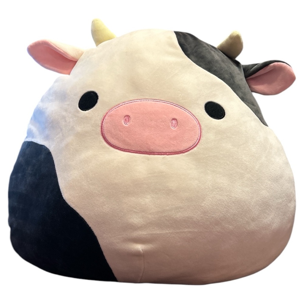 Squishmallows Connor The Cow Black & White w/Pink Nose S16
